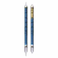 Sulfur dioxide (SO2) gas detection tube for use with DRAEGER Accuro pumps. Measures SO2 in two ranges: 400 to 8,000 ppm and 50 to 500 ppm. Pack of 10 tubes for on-site gas analysis in industrial safety applications