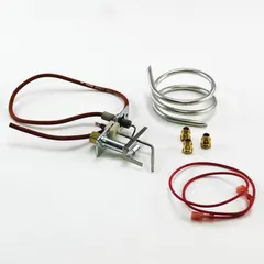 This pilot assembly is designed for natural gas, horizontal mount heating equipment. It provides a spark ignition source for burners in commercial and industrial HVAC systems, ensuring reliable flame initiation in furnaces and unit heaters.