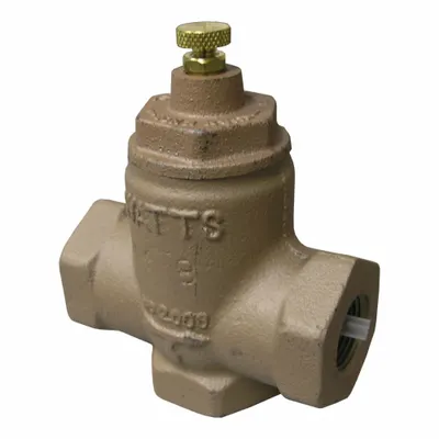 Watts Flow Check Valve: For Water Media, Iron, 1 in Pipe Size, 1 in FNPT, FNPT - Hydronic Flow Check Valves