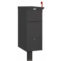 Drop Box: Not USPS Master Lock Compliant, 1 Doors, Horizontal, 36 in H x 14 3/8 in W x 23 in D (MPN 4375BLK)