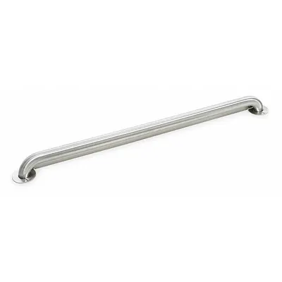BRADLEY Wall Grab Bar: Straight, 42 in Lg, 1 1/2 in Dia, Stainless Steel, Satin - Standard Grab Bars