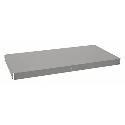TENNSCO Shelf: 48 in x 24 in, 4,000 lb Load Capacity, Steel, 16 ga Decking, Gray - Solid Steel Decking Shelf Kits for Boltless Shelving