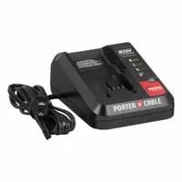 PORTER CABLE Battery Charger: Single-Port Charging, For 20V DC, 2 Ah Charged in 1-Hour, 120V AC (MPN PCC692L)