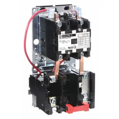 This non-reversing magnetic motor starter from SQUARE D features 2 poles, a 30 A rating, and a 208-240V AC coil. It requires one thermal unit (not included) for overload protection. Typical applications include starting and stopping motors in industrial equipment such as conveyors, pumps, and fans.