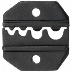 Replacement upper and lower crimping die set for use with EK50ML crimping tool. Accommodates wire sizes 6 to 10/2.5 to 4/0.75 to 1.5/0.34 to 0.50 mm². Designed for crimping non-insulated terminals and lugs in electrical and industrial applications.