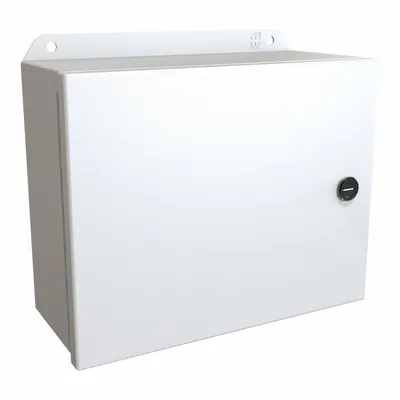 HAMMOND Electrical Enclosure: Steel, 8 in x 10 in x 4 in, NEMA 12/13/3R/4, w/Panel - Steel Washdown Enclosures