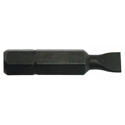 WESTWARD Insert Bit: Insert Bit, Slotted Head, Imperial, Std, 1 1/2 in Overall Lg - Impact Bits