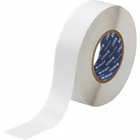 Pre-Cut Label Stock Roll: 1/4 in x 1 1/2 in, 1 45/64 in x 1/4 in, Polyimide, White (Gloss) (MPN THT-45-717-10)