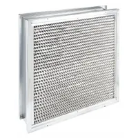 This MERV 14 cartridge air filter is designed for commercial and industrial HVAC systems requiring high-efficiency air filtration. It captures fine particles such as dust, smoke, and bacteria. The filter features a steel double-header frame and microfiber media, suitable for applications like hospitals, cleanrooms, and manufacturing facilities