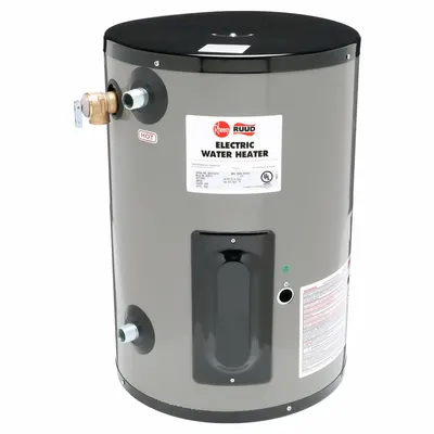 RHEEM Electric Water Heater: 240V, 10 gal, 3,000 W, Single Phase, 22.87 in Ht - Compact Commercial Electric Water Heaters
