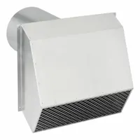 Vent Hood: Vented Rain Cap, Round, 10 in Duct, 5052, Aluminum, Silver Finish, Flat, Press Fit, 20 ga (MPN VH1-10)