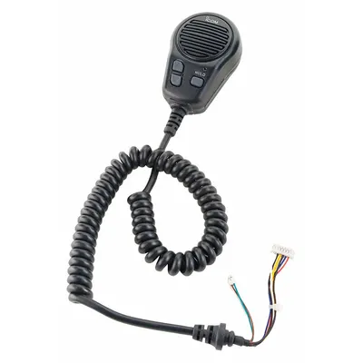 ICOM Speaker Microphone: Fits Icom, For M504/M604 Series, 20 in Cord, Push To Talk - ICOM-Compatible Microphones & Speakers