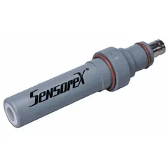 ORP electrode with a flat tip shape and double junction, constructed from PVDF material. Features a BNR connection type and operates within a range of +/-2000 mV or the range of the ORP meter. Designed for measuring oxidation-reduction potential in applications such as industrial water treatment, chemical processing, and wastewater where abrasive or fouling conditions are present.