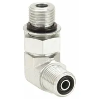 Hydraulic Hose Adapter: 1 in x 1 1/4 in Fitting Size, Male x Male, ORS x ORB, Rigid, 90° Elbow (MPN FF1868T1620S)
