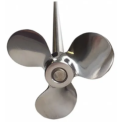 CAFRAMO Shaft: Shaft, 1540, Stainless Steel, 1/2 in Shaft Dia, 36 in Shaft Lg, 3 Blades - Overhead Stirrer Shafts