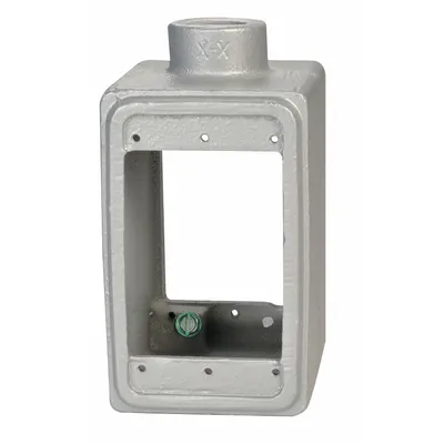 APPLETON ELECTRIC Electrical Box: Iron, Rectangular, 1 Gangs, 1/2 in Hub Size - Iron Weatherproof Electrical Boxes