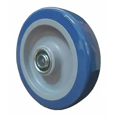 Replacement wheel for Dayton brand material handling equipment. Designed to restore mobility to specific Dayton units. Suitable for use in material handling applications.
