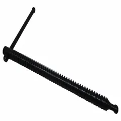 This spindle assembly is a replacement component for C-clamps, designed to apply and release clamping pressure. It has an overall length of 8 1/2 inches and is intended for use with Wilton C-clamp models. Suitable for industrial clamping applications in machining, welding, or assembly operations.