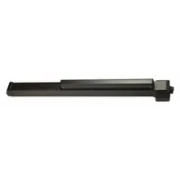 Rim-type exit device with touchbar style, bronze finish, and night latch outside trim. Designed for doors up to 4 ft wide. ADA compliant for accessible egress in commercial buildings, schools, and healthcare facilities