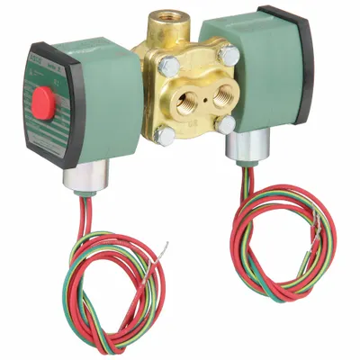 REDHAT Solenoid Valve: 4-Way, 1/4 in Pipe Size, 120V AC, Watertight/Without Junction Box - 4-Way/2-Position, Configurable Solenoid Valves