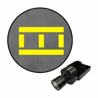 VISUAL WORKPLACE INC. Virtual Safety LED Walkway: Virtual Safety LED Walkway, Stripe with Lines (MPN 66-3139-618EX-PS154)
