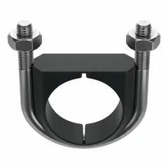 This vibration dampening U-bolt is designed for securing and isolating 1 1/2 in pipe in industrial piping systems. It features a 3/8"-16 thread size and a 2 7/16 in inside height. The plain finish provides a standard unplated surface. Typical applications include pipe support in HVAC, plumbing, and process piping where vibration and noise reduction are required.