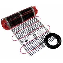 This under floor electric heating system operates on 120V AC and includes a 10 in lead wire with an overall length of 10 ft. Designed for use with the USG-4000 controller, it is intended for radiant floor heating applications beneath tile or stone floors. No thermostat is included.