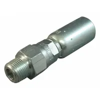 WEATHERHEAD Hydraulic Crimp Fitting: Steel x Steel, Straight, -12 For Hose Dash Size, NPTF x Crimp (MPN 12E-J12)