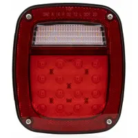 MAXXIMA Stop/Tail/Turn/Back-Up Light: LED, Stop, Turn, and Tail Combo Light, Red, Rectangular, Stud (MPN M42223L)