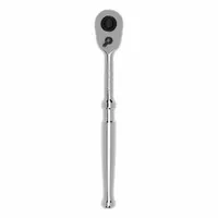 TEKTON Quick-Release Ratchet: Pear, Reversible, 6 in Overall Lg, Polished, 4° Min Arc Swing, Std Lg (MPN SRH11506)