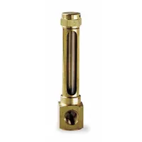 Vented oil level gauge for reservoirs, gearboxes, and hydraulic tanks. Features a 4 1/4 in sight height, 3/8" NPTF female connection, Buna N seal, and 250°F max temperature rating. Compatible with G400 Series. No thermometer included