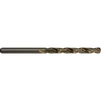 CLEVELAND Taper Length Drill Bit: #40, 118° Notched Point, Straw/Bronze Cobalt, Tang Shank (MPN C83026)