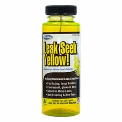 Leak detection fluid for locating gas leaks in piping, valves, and fittings. Applied to suspected leak points, bubbles form at the leak site for quick identification. Suitable for use in HVAC, natural gas, and propane systems during maintenance and safety checks.