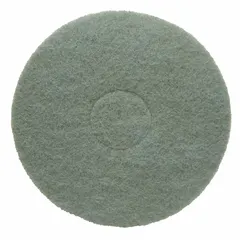 Round burnishing pad made of synthetic fiber, 13 inches in diameter, rated for a maximum speed of 600 RPM. Sold in a pack of 5. Used with floor burnishing machines to polish and restore gloss on commercial floors.