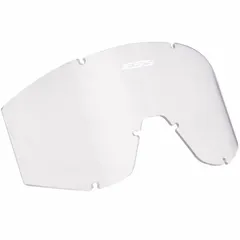 Clear replacement lens for ESS Striker and Striketeam Series safety goggles. Features anti-fog and scratch-resistant coating. Meets U.S. MIL SPEC MIL-PRF-31013. Suitable for use in industrial, military, and tactical environments requiring reliable eye protection.