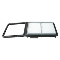 Rectangular panel engine air filter with an overall length of 11 11/32 in. Designed for use in Toyota buses to trap airborne contaminants and maintain clean airflow for engine protection