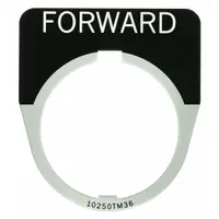 Legend Plate: 30 mm Panel Mounting Size, Half-Round, 1 5/8 in Overall Wd, For Series 10250T (MPN 10250TM15)