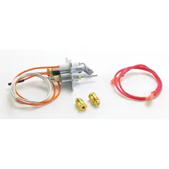 This pilot assembly is a replacement component for gas-fired heating equipment. It provides the ignition flame that lights the main burner in unit heaters, duct furnaces, and similar HVAC systems. The assembly is used to establish and maintain the pilot flame for reliable startup and safe operation.