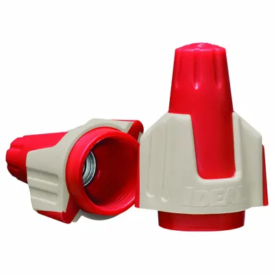 IDEAL Twist-On Wire Connectors: Red/Yellow, Wire Sizes 16 AWG – 6 AWG, 600 V - Wide-Range Wire Connectors