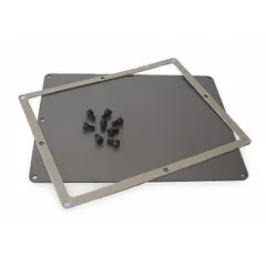This steel tank lid kit is designed for use with aluminum hydraulic tanks. It measures 12.28 inches in overall length, 9.53 inches in overall width, and 0.16 inches in overall thickness. The lid seals the tank opening to prevent contamination and maintain fluid integrity in hydraulic systems.
