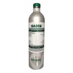 This calibration gas contains a mixture of propane at 26.2% LEL (0.55%) in nitrogen background gas, with ±5% accuracy. Supplied in a 34 L cylinder, it is used for verifying and adjusting the response of portable gas detectors in combustible gas monitoring applications.