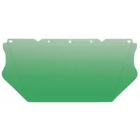MSA Face Shield Visor: 17 in Overall Wd, 8 in Overall Ht, 0.06 in Overall Thick, Green (MPN 10115842)