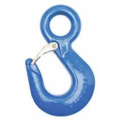 Alloy steel slip hook with Grade 80 rating and 22,000 lb working load limit. Overall length 12 13/16 in, orange finish, no visual indicator markings. Used for overhead lifting and rigging in industrial material handling applications.