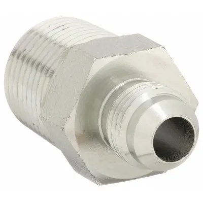 AEROQUIP Hydraulic Hose Adapter: 1/2"-14 Thread Size, 1/2 in x 3/8 in Fitting Size - NPTF-to-JIC 316 Stainless Steel Hydraulic Hose Adapters