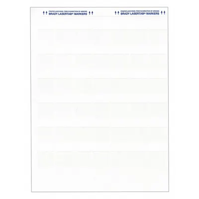 BRADY LAT-15-361-1 Wraparound Label - Brady Precut Label Sheets