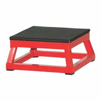 CHAMPION SPORTS Plyo Box: Black/Red, 6 in Box Ht, 12 in Box Wd, Steel, 350 lb Wt Capacity - Max (MPN PXB6)