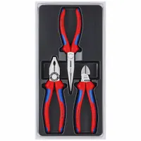 Plier Set: 3 Pliers, Knurled Grip, Manual, Plastic Part, 2 - 5 Pliers Range (MPN 00 20 11)