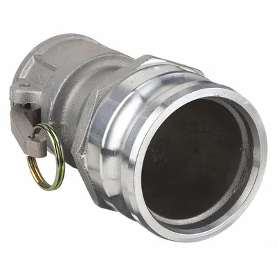 DIXON VALVE & COUPLING Cam and Groove Adapter: 125 psi Max. Working Pressure @ 70 F, 6 13/32 in Overall Lg - Type DA Aluminum Cam & Groove Fittings