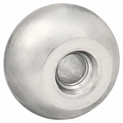 LOOS Plain Ball: 3/64 in Compatible Rope Dia, Stainless Steel, 7/32 in Ball Dia - Plain Ball Fittings