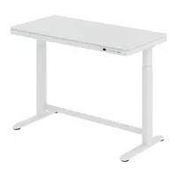 FLEXISPOT Adjustable Standing Desk: White, Particle Board, 48 in Overall Wd, 24 in Overall Dp, Steel (MPN EW8W)
